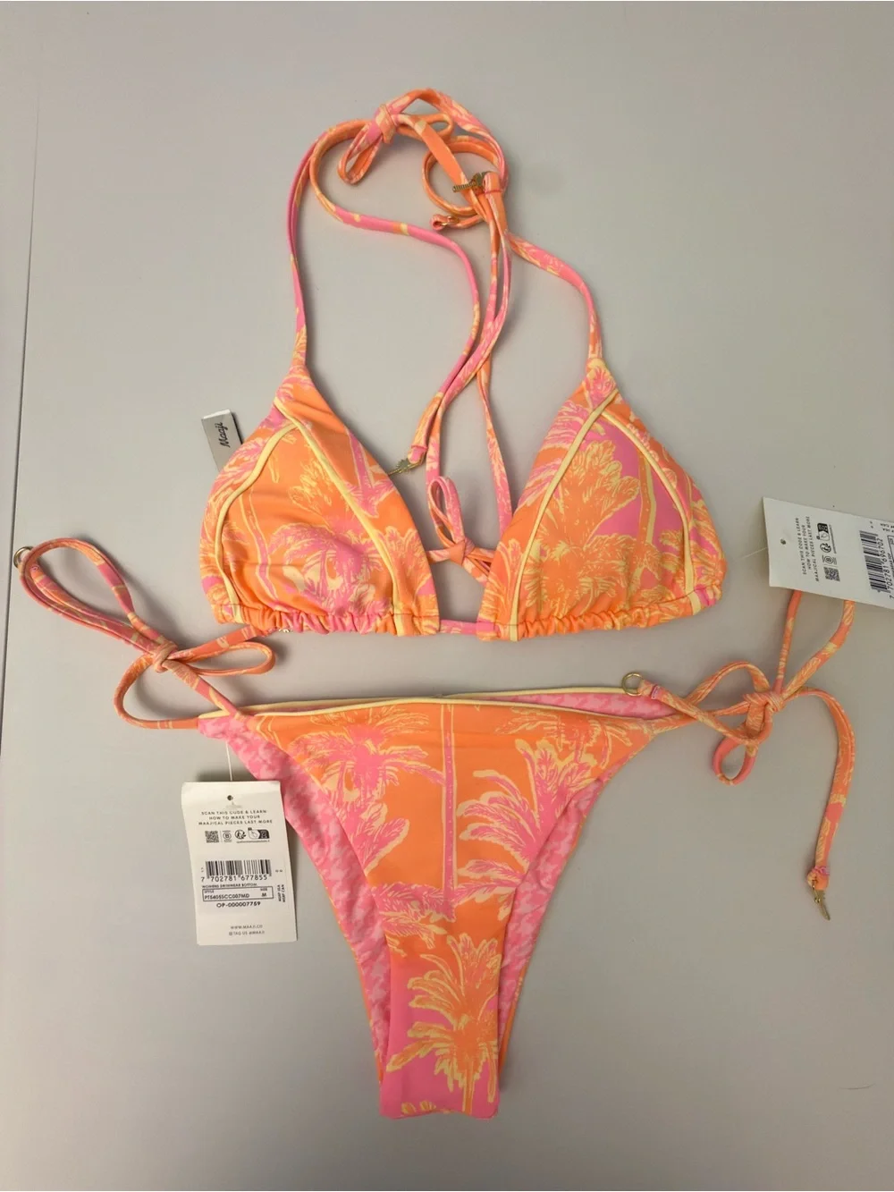 Maaji Dreamy Tropic String Bikini Medium NWT